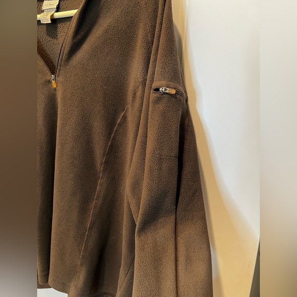 LL Bean Women’s Brown Quarter Zip Up Pullover Size XL - Picture 4 of 10